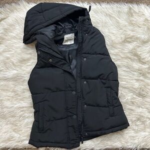 Maralyn & Me Black Puffer Jacket with Hood